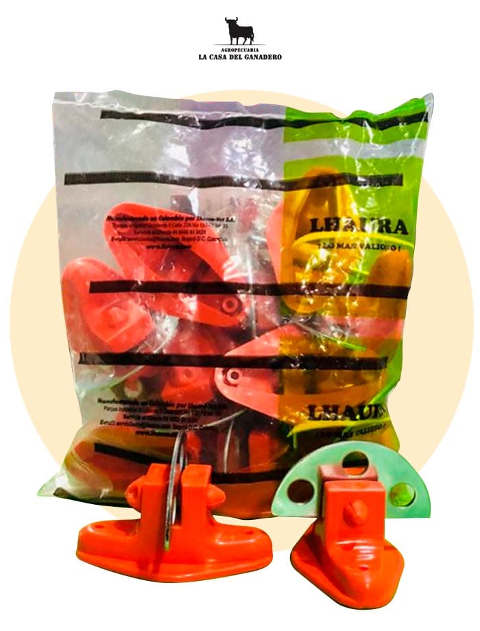 AISLADOR PORTA BROCHE NARANJA x 10 UNDS LHAURA